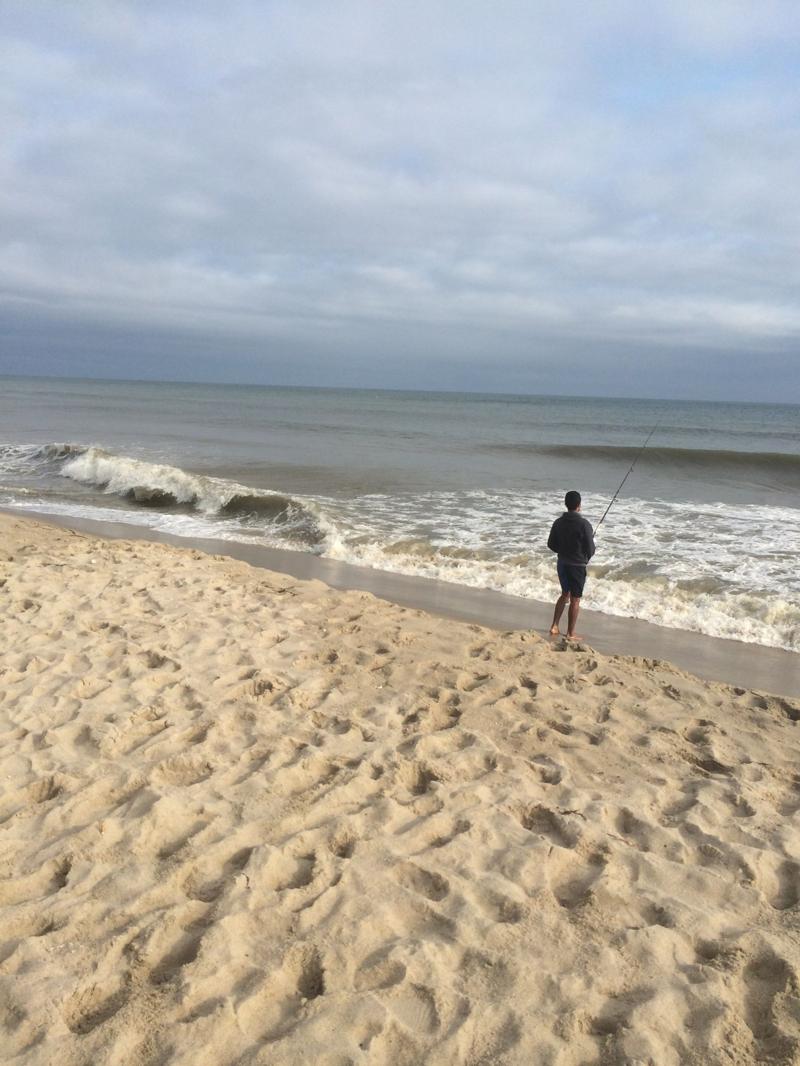 Surf casting at dawn