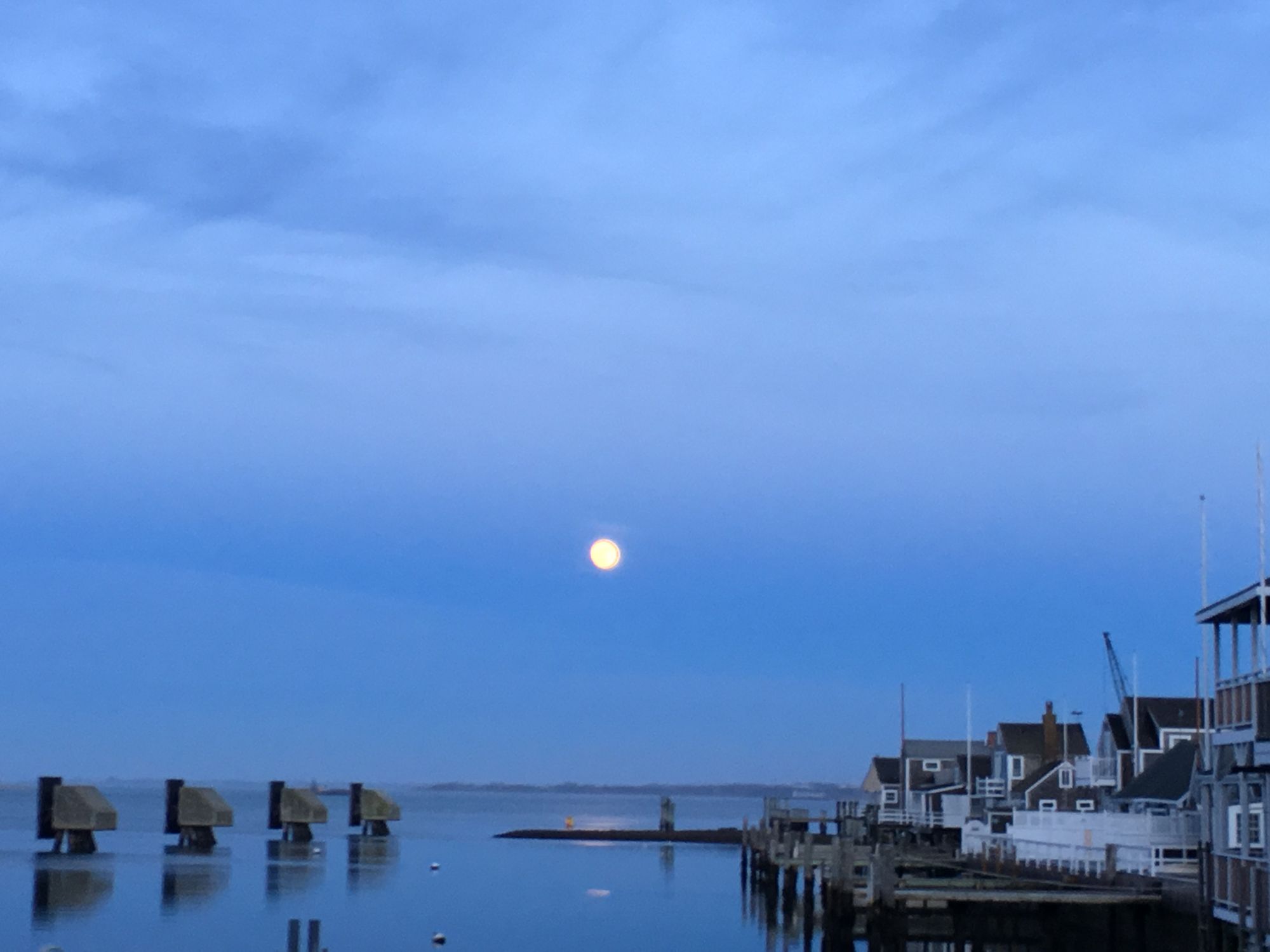 Town — harbor at dusk